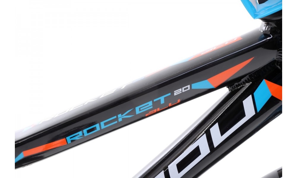 Rower dziecięcy Tabou Rocket Alu 20 - czarny-pomarańczowy