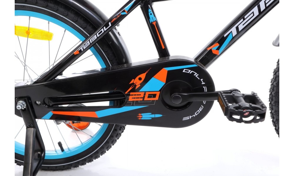 Rower dziecięcy Tabou Rocket Alu 20 - czarny-pomarańczowy