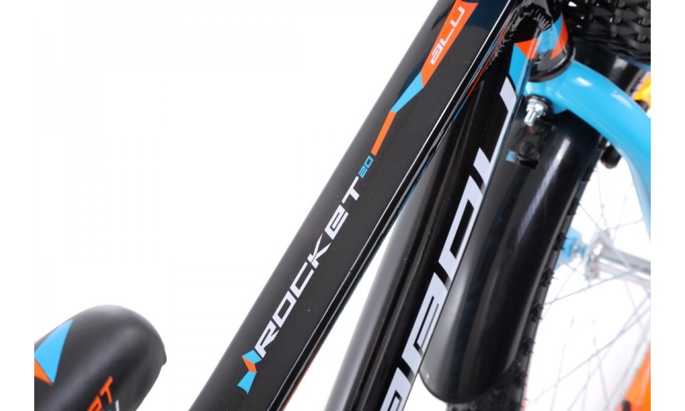 Rower dziecięcy Tabou Rocket Alu 20 - czarny-pomarańczowy