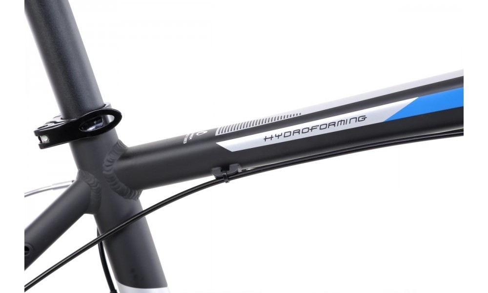 Rower crossowy Unibike Prime Man  - czarny-niebieski