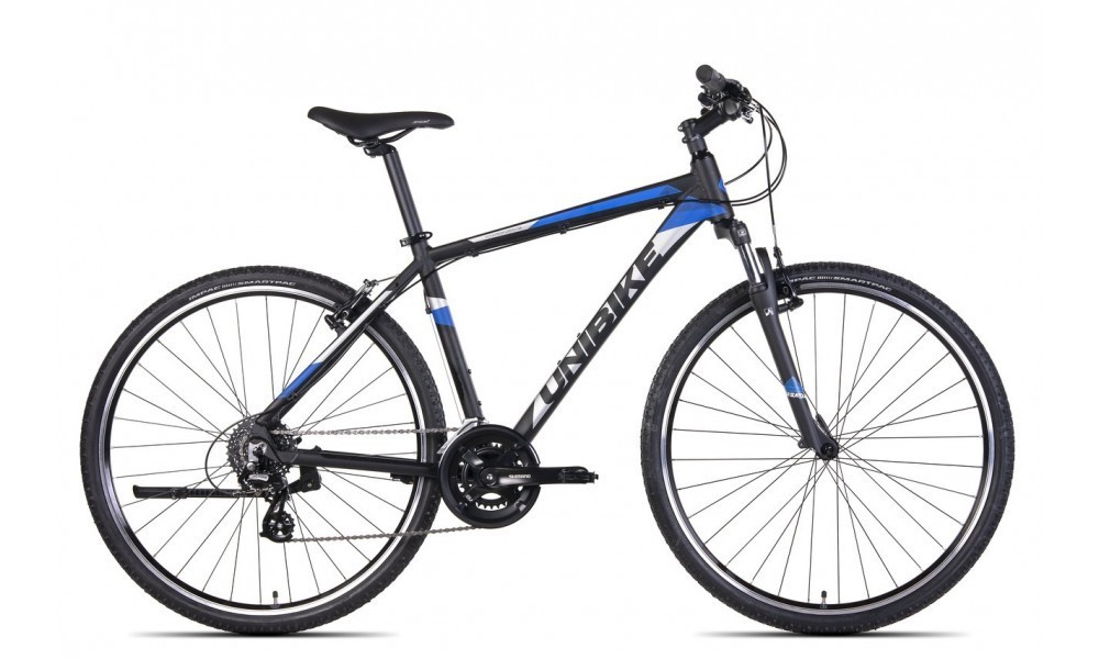 Rower crossowy Unibike Prime Man  - czarny-niebieski