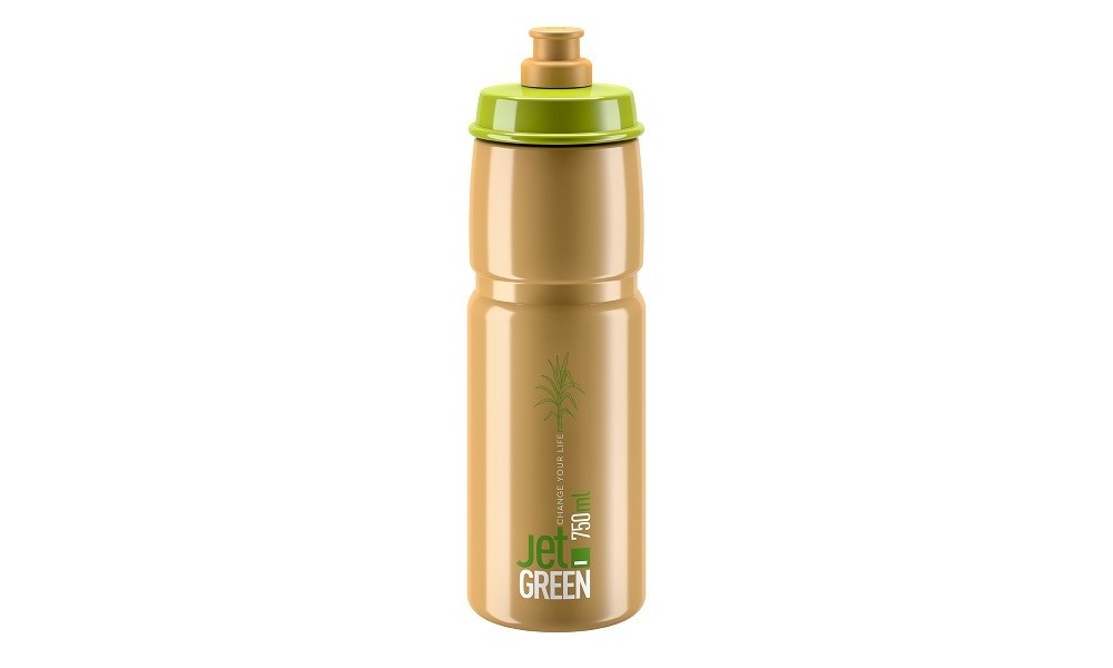 Bidon Elite Jet Green 750ml - brązowy-biały