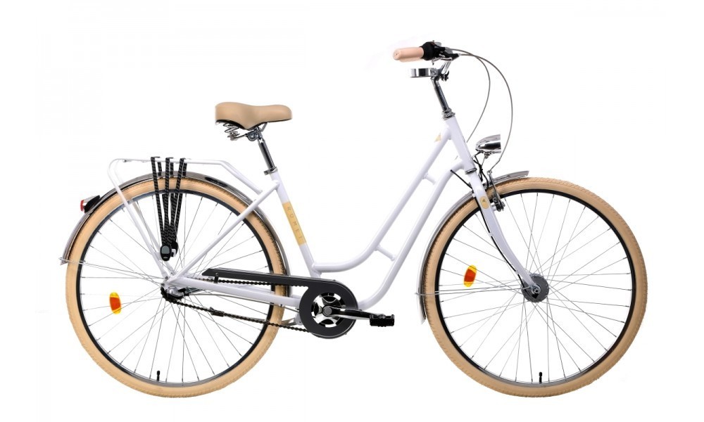 Rower miejski Romet Luiza Classic  - biały