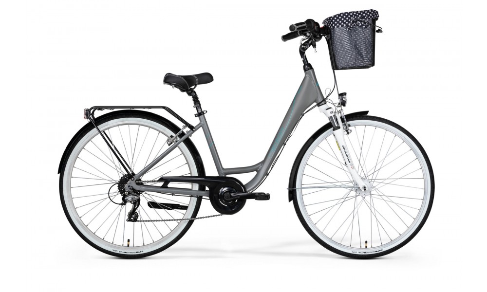 Rower miejski Merida Cityway 828 - szaro-niebieski