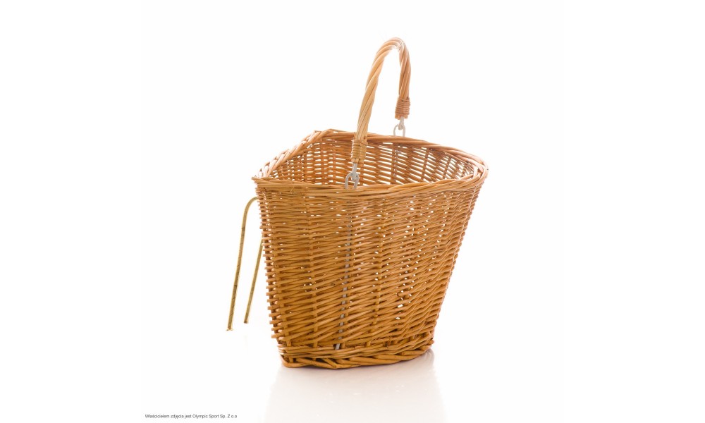 Kosz rowerowy przedni Wiklina zawieszany na hak