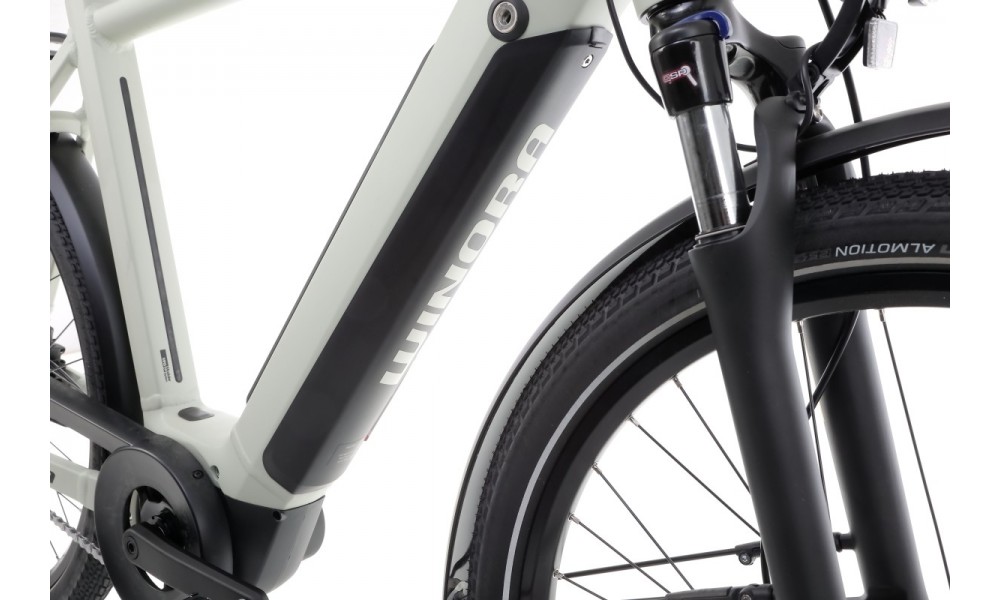 Rower trekkingowy elektryczny Winora Sinus N5f Eco Gent - szary