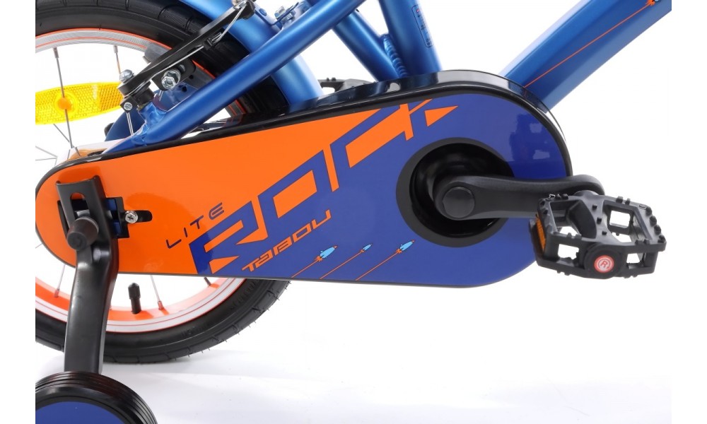Rower dziecięcy Tabou Rocket Alu Lite 14  - niebiesko-pomarańczowy