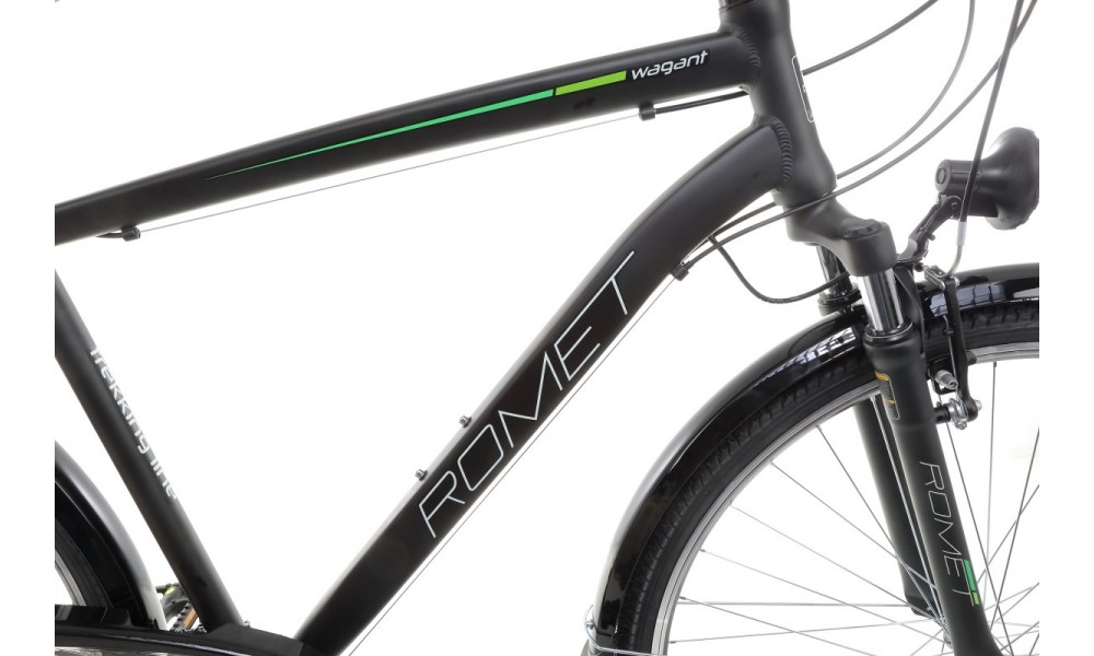 Rower trekkingowy Romet Wagant LIMITED - czarno-zielony