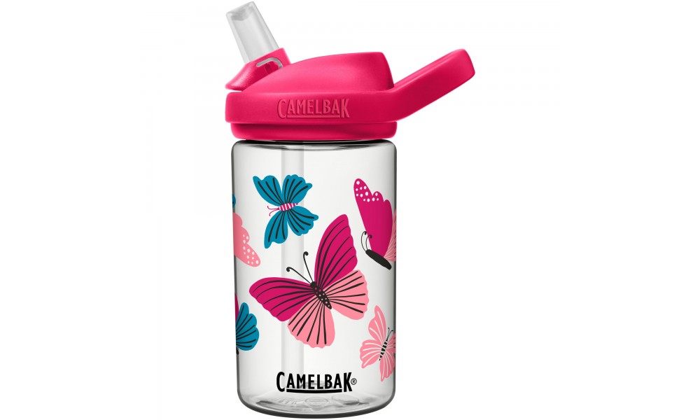 Butelka CamelBak Eddy+Kids 400ml - przezroczysto-różowy wzór