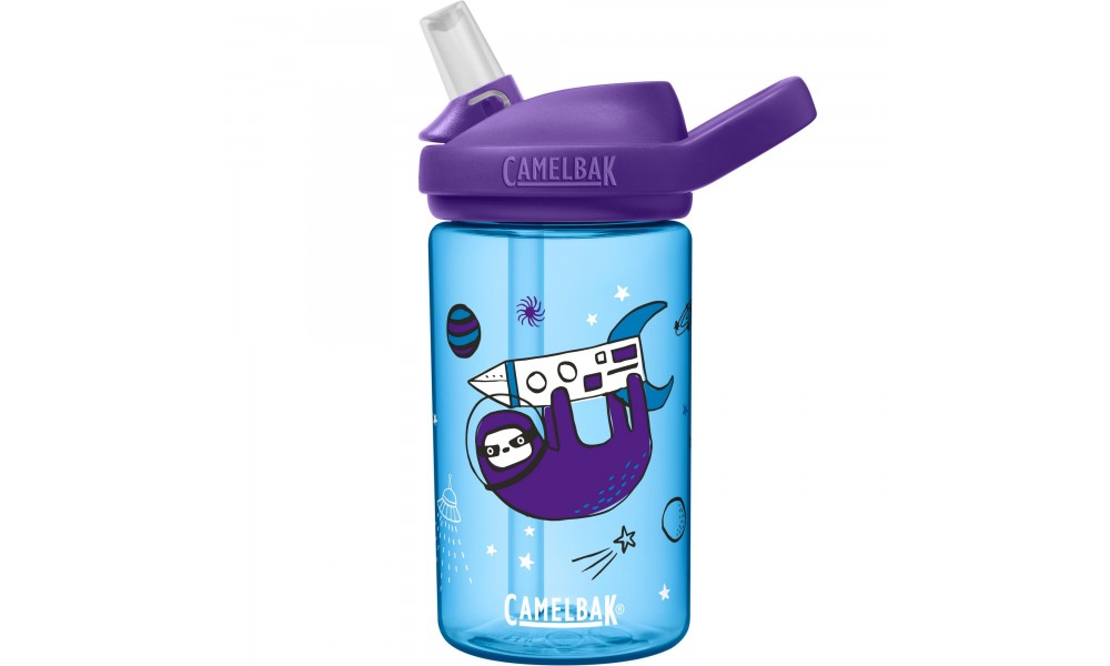Butelka CamelBak Eddy+Kids 400ml - przezroczysto-niebieski-fioletowy wzór
