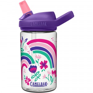 Butelka CamelBak Eddy+Kids 400ml - przezroczysto-fioletowy wzór 1