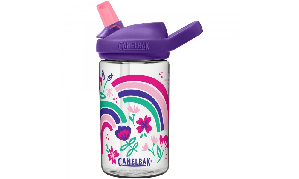 Butelka CamelBak Eddy+Kids 400ml - przezroczysto-fioletowy wzór