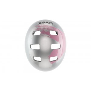 Kask dziecięcy Uvex Kid 3 - srebrno-różowy 2