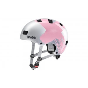 Kask dziecięcy Uvex Kid 3 - srebrno-różowy 1