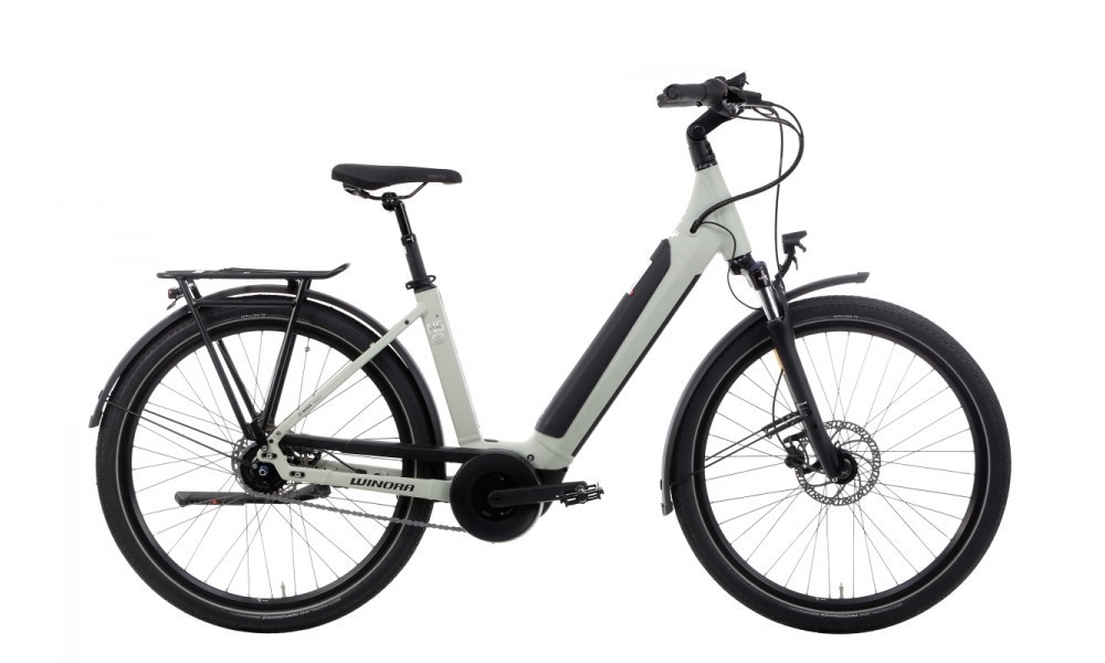 Rower trekkingowy elektryczny Winora Sinus N5f Eco Wave - szary