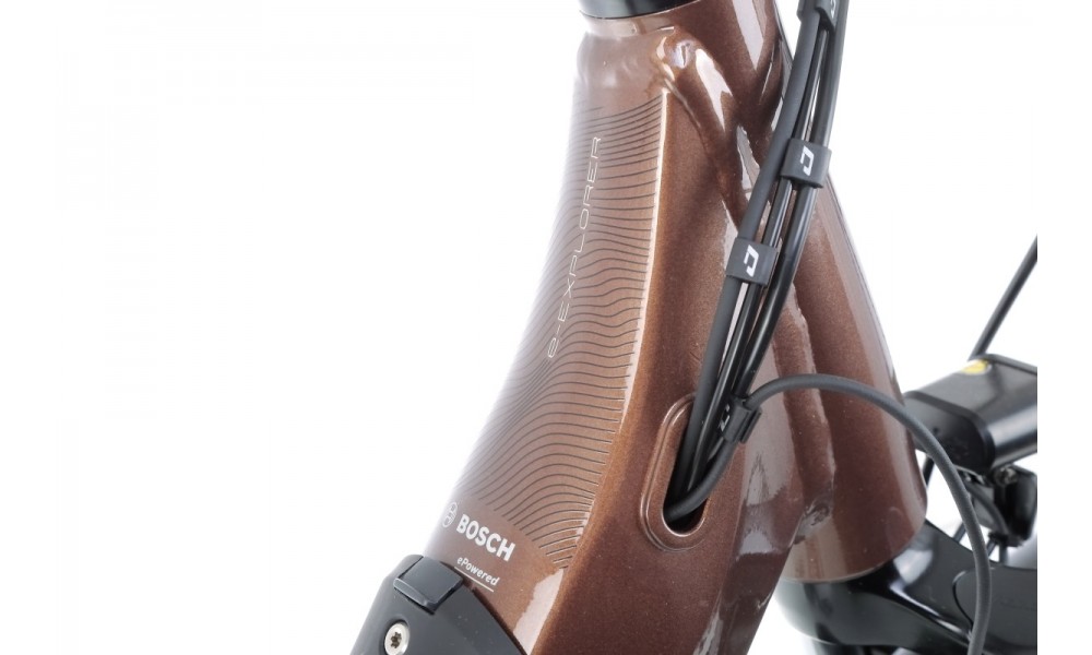 Rower trekingowy elektryczny Lapierre E-EXPLORER 6.5 LS - brązowy