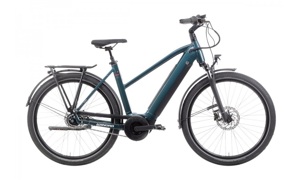 Rower trekkingowy elektryczny Winora Sinus N8f Lady - zielony