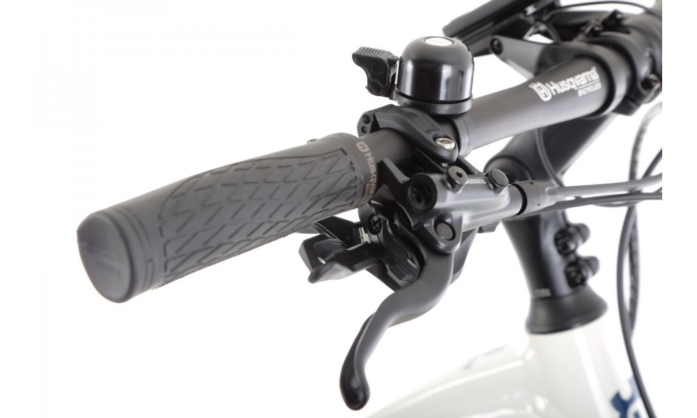 Rower trekkingowy elektryczny Husqvarna Cross Tourer CT3 Lady 27,5 - biały-niebieski