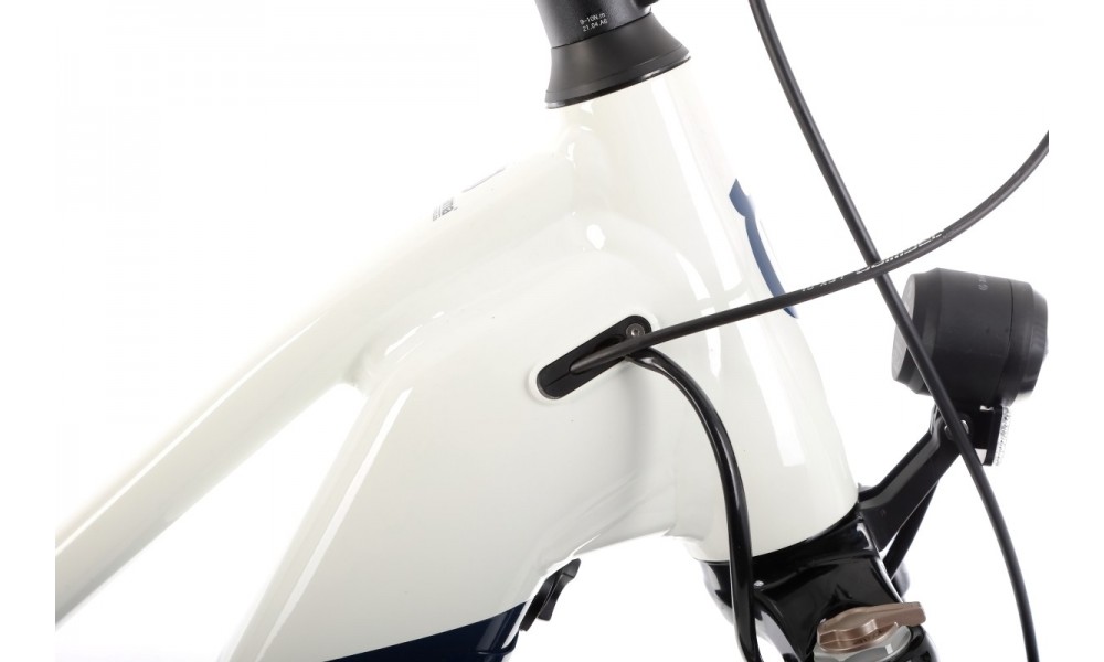 Rower trekkingowy elektryczny Husqvarna Cross Tourer CT3 Lady 27,5 - biały-niebieski