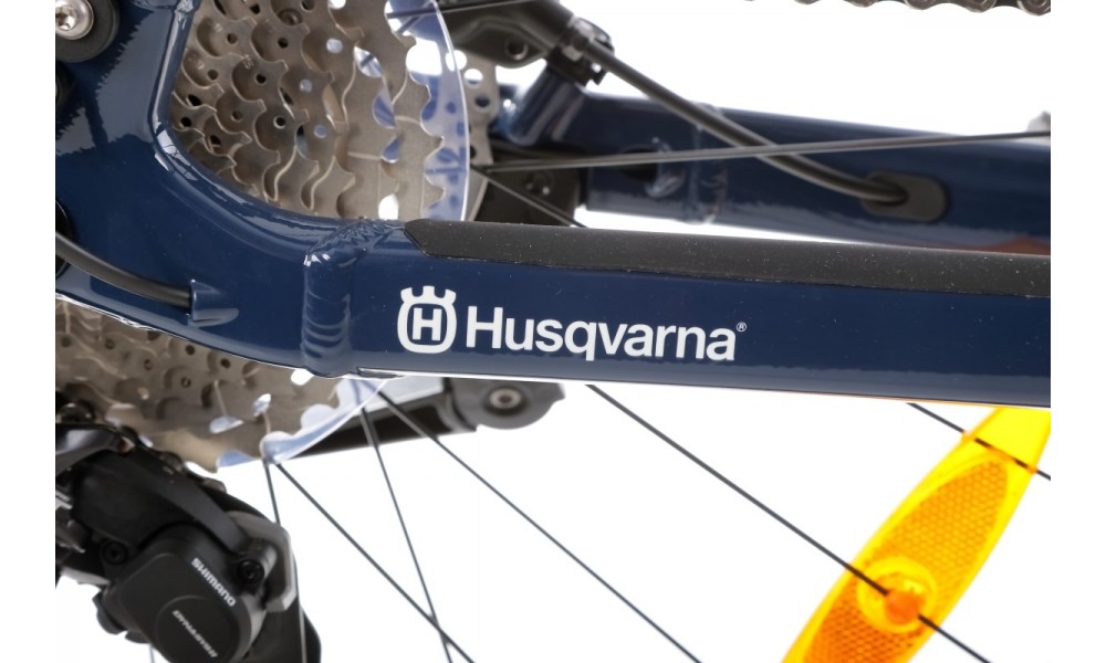 Rower trekkingowy elektryczny Husqvarna Cross Tourer CT3 Lady 27,5 - biały-niebieski