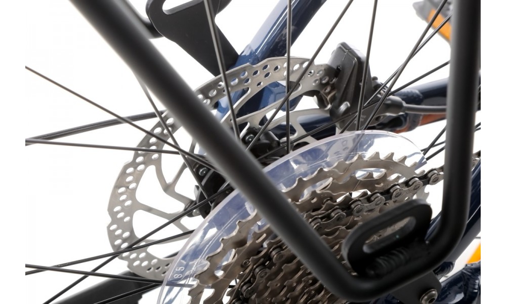 Rower trekkingowy elektryczny Husqvarna Cross Tourer CT3 Lady 27,5 - biały-niebieski