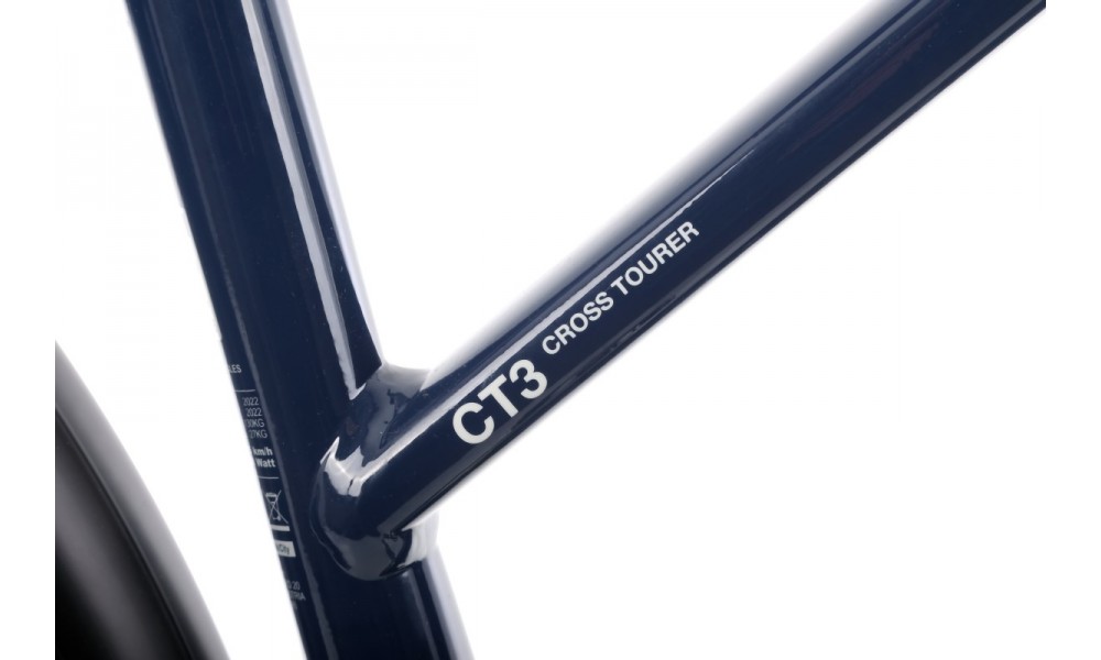 Rower trekkingowy elektryczny Husqvarna Cross Tourer CT3 Lady 27,5 - biały-niebieski