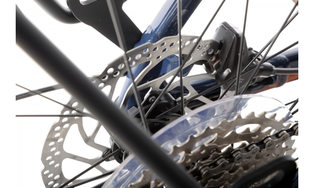 Rower trekkingowy elektryczny Husqvarna Cross Tourer CT3 Lady 27,5 - biały-niebieski