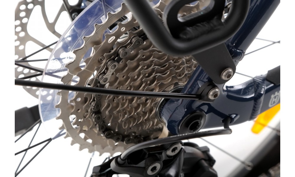 Rower trekkingowy elektryczny Husqvarna Cross Tourer CT3 Lady 27,5 - biały-niebieski