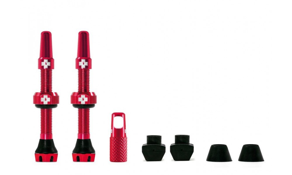 Wentyl do systemów bezdętkowych Muc-Off V2 Tubeles 44mm Presta - czerwony