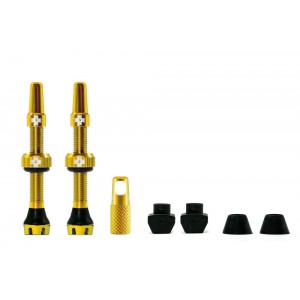 Wentyl do systemów bezdętkowych Muc-Off V2 Tubeles 44mm Presta - złoty 1