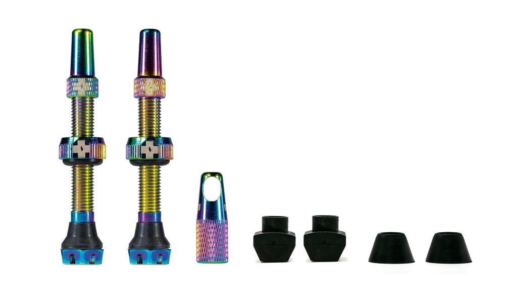 Wentyl do systemów bezdętkowych Muc-Off V2 Tubeles 44mm Presta - wielokolorowy