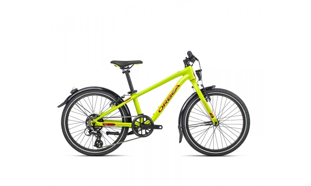Rower dziecięcy Orbea MX 20 Park - limonkowo-bordowy