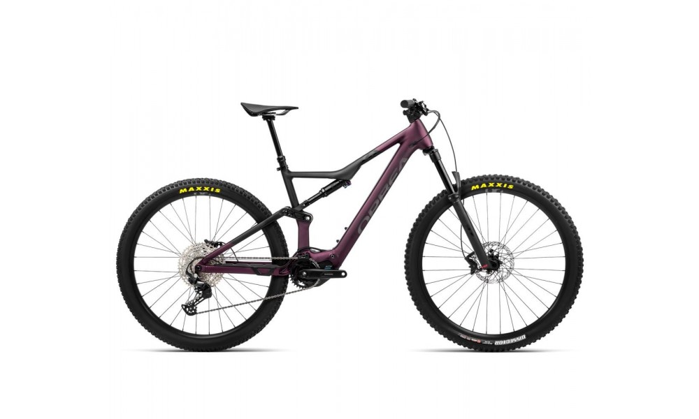 Rower górski elektryczny Orbea RISE H30 - bordowo-czarny