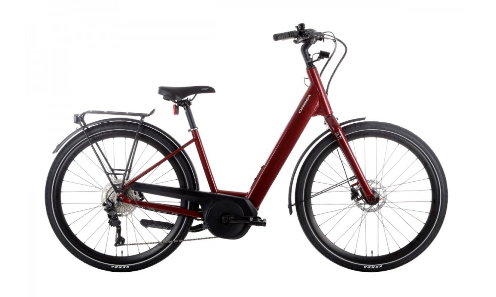Rower miejski elektryczny Orbea OPTIMA E40 - bordowy
