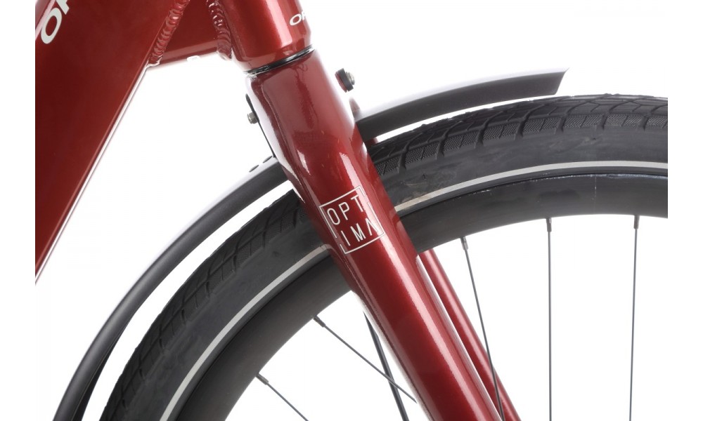 Rower miejski elektryczny Orbea OPTIMA E40 - bordowy