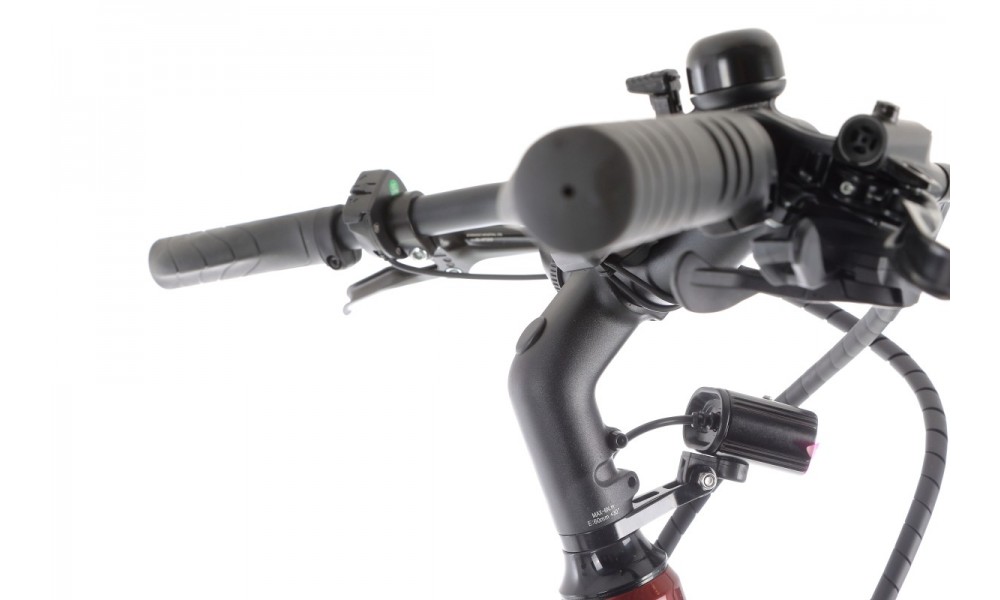 Rower miejski elektryczny Orbea OPTIMA E40 - bordowy