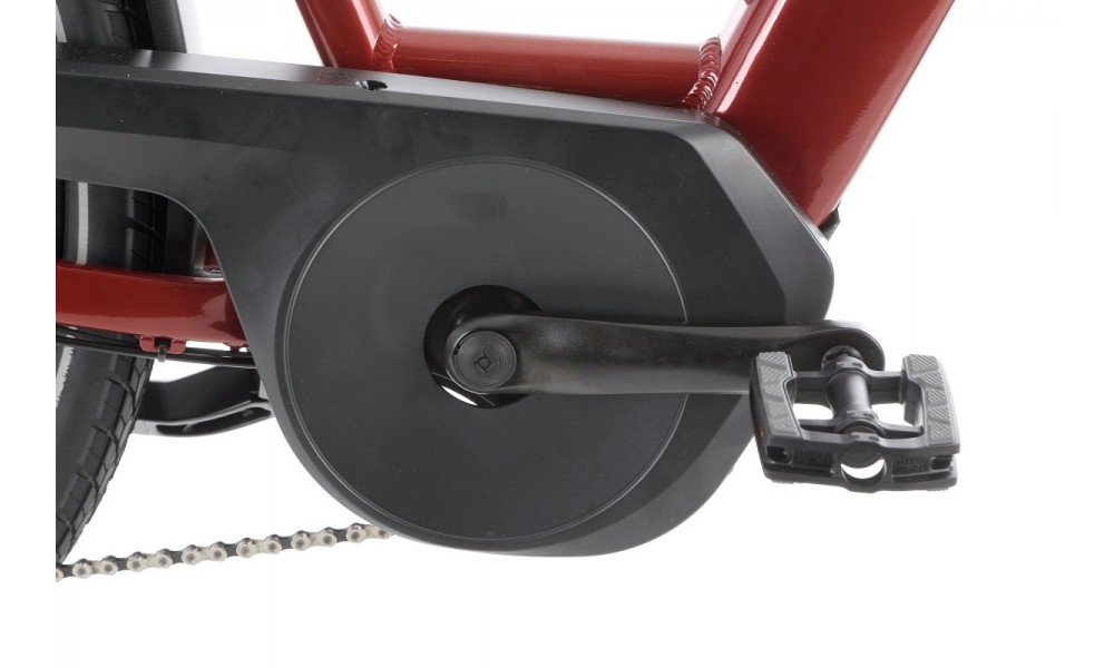 Rower miejski elektryczny Orbea OPTIMA E40 - bordowy