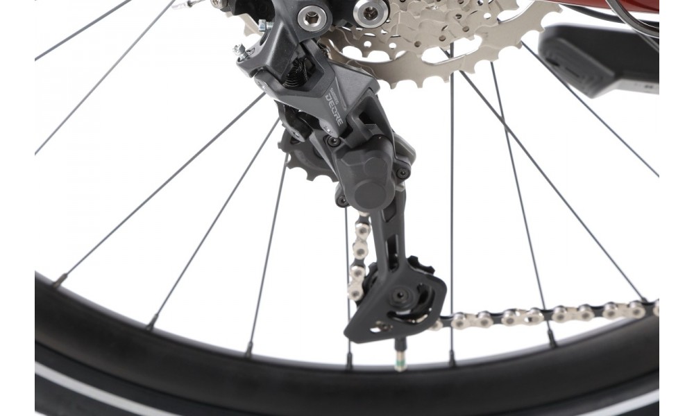 Rower miejski elektryczny Orbea OPTIMA E40 - bordowy