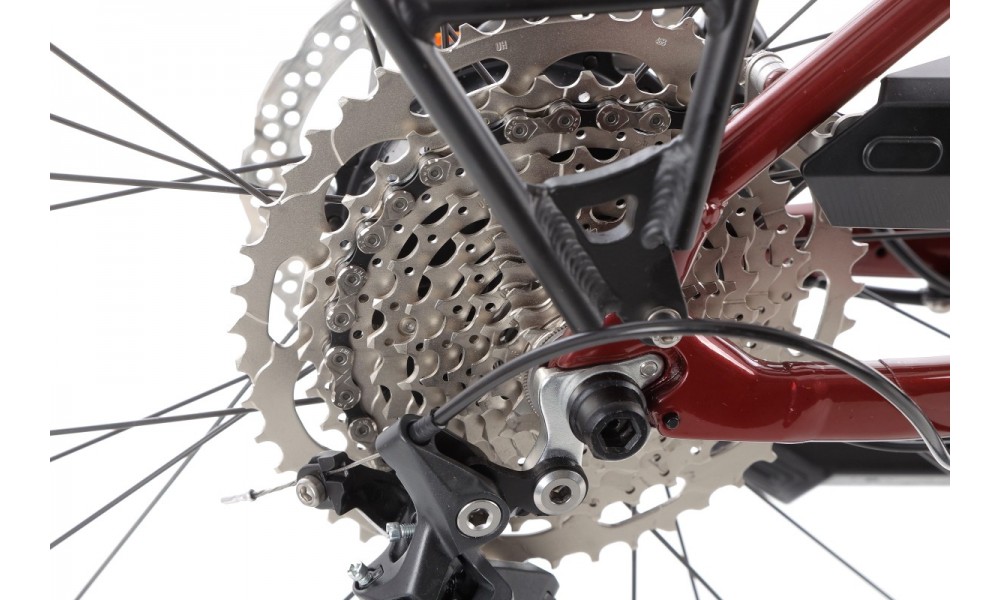 Rower miejski elektryczny Orbea OPTIMA E40 - bordowy