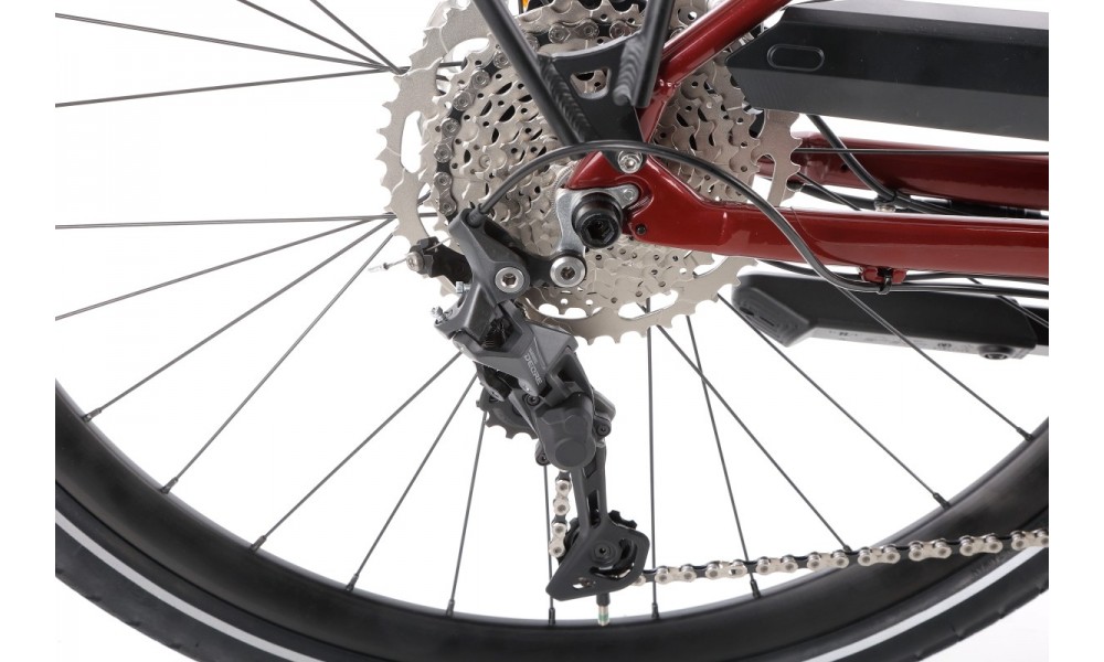 Rower miejski elektryczny Orbea OPTIMA E40 - bordowy