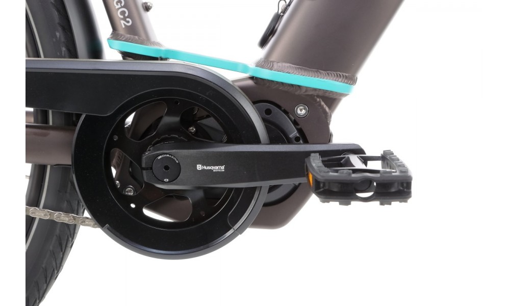 Rower miejski elektryczny Husqvarna Gran City 2 Nexus CB Wave - srebrny