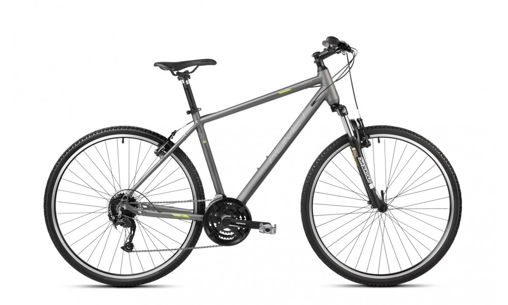 Rower crossowy Romet Orkan 3 M Lite - grafitowo-limonkowy