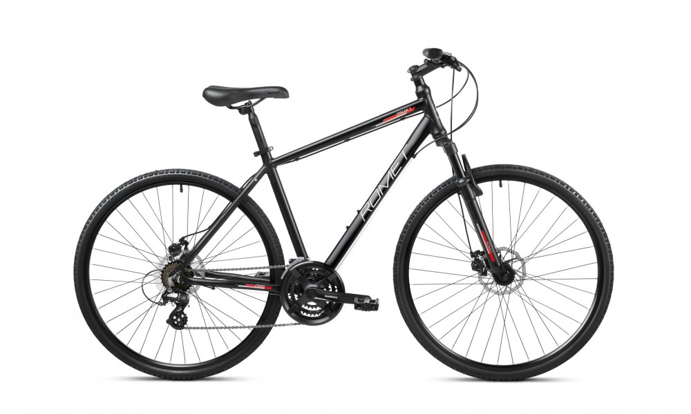 Rower crossowy Romet Orkan 1M - czarno-czerwony