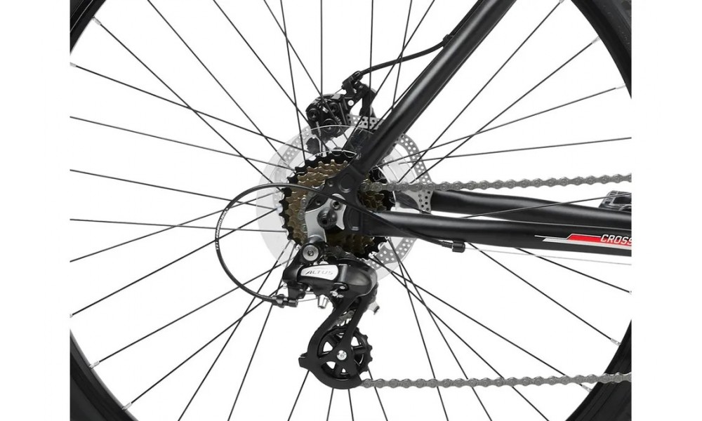 Rower crossowy Romet Orkan 1M - czarno-czerwony