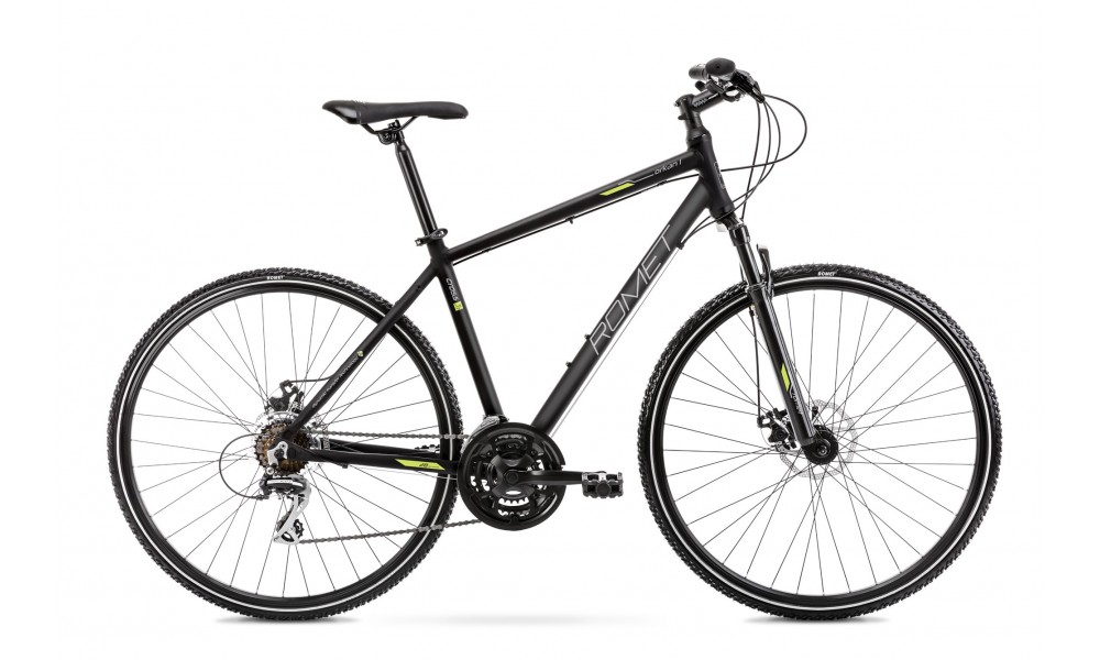 Rower crossowy Romet Orkan 1M - czarno-zielony