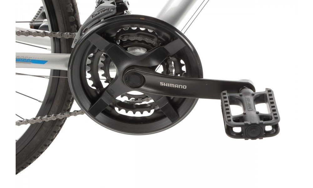 Rower crossowy Romet Orkan 1M - srebrny-niebieski