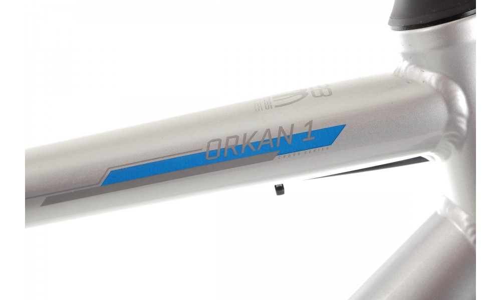 Rower crossowy Romet Orkan 1M - srebrny-niebieski