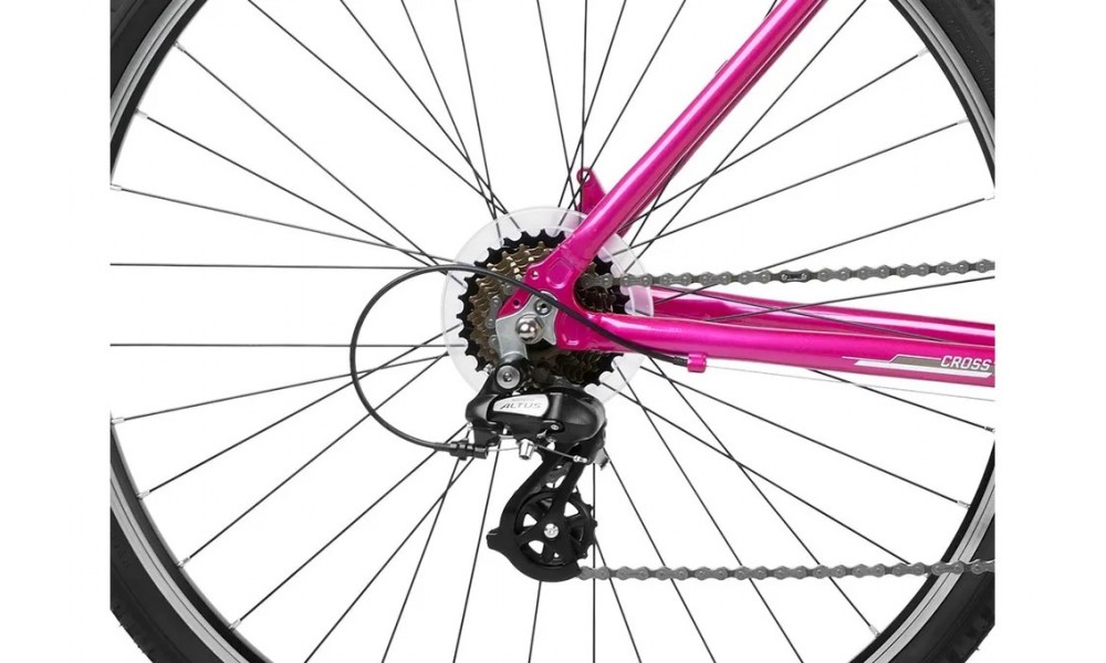 Rower crossowy Romet Orkan D - różowo-biały