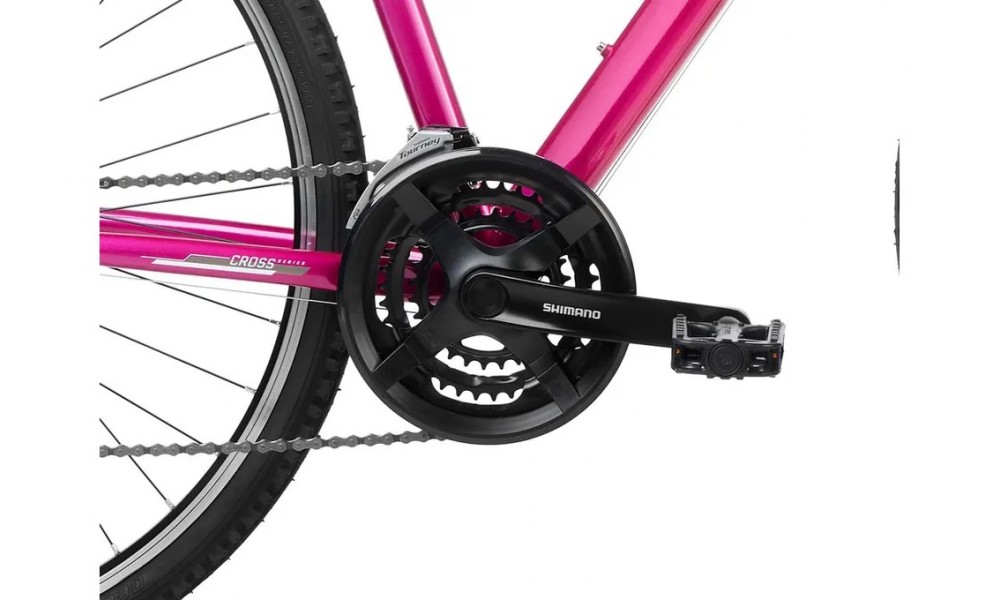 Rower crossowy Romet Orkan D - różowo-biały