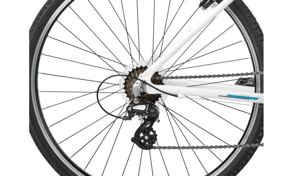 Rower crossowy Romet Orkan D - biało-szary